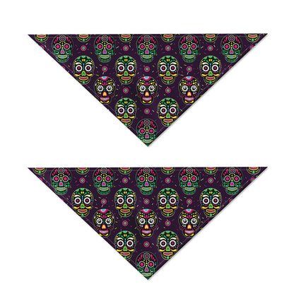 Day Of The Dead Sugar Skull Print Dog Bandana