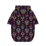 Day Of The Dead Sugar Skull Print Dog Zip Up Hoodie