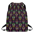 Day Of The Dead Sugar Skull Print Drawstring Backpack
