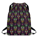 Day Of The Dead Sugar Skull Print Drawstring Backpack