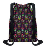 Day Of The Dead Sugar Skull Print Drawstring Backpack