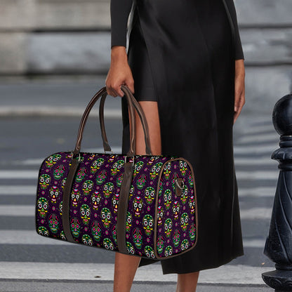 Day Of The Dead Sugar Skull Print Duffle Bag