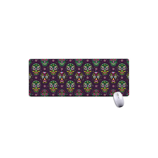 Day Of The Dead Sugar Skull Print Extended Mouse Pad