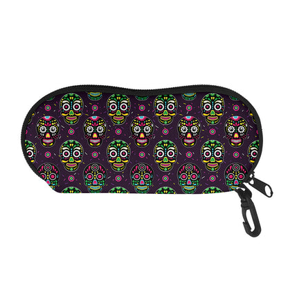 Day Of The Dead Sugar Skull Print Glasses Case