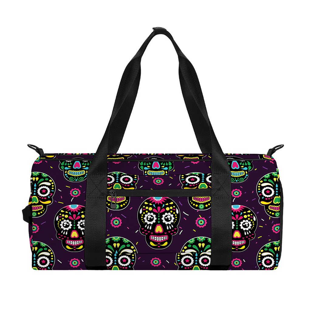 Day Of The Dead Sugar Skull Print Gym Bag