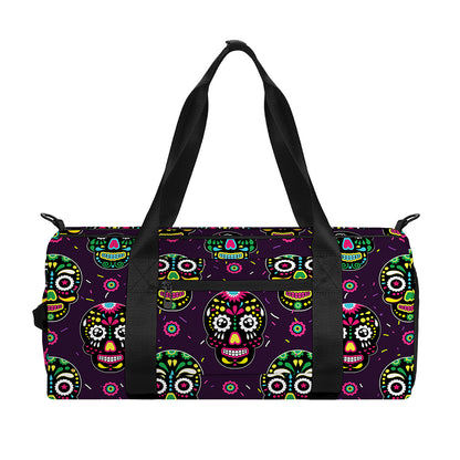 Day Of The Dead Sugar Skull Print Gym Bag