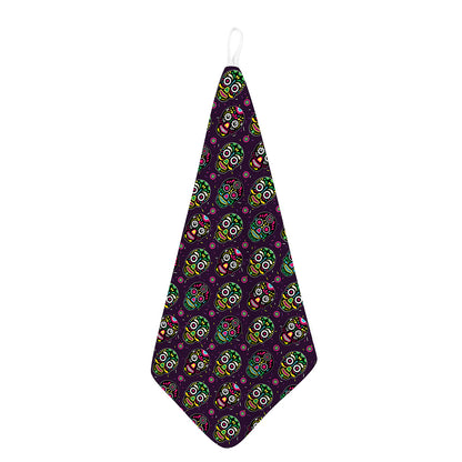 Day Of The Dead Sugar Skull Print Hand Towel