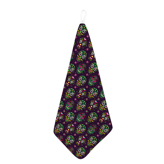 Day Of The Dead Sugar Skull Print Hand Towel