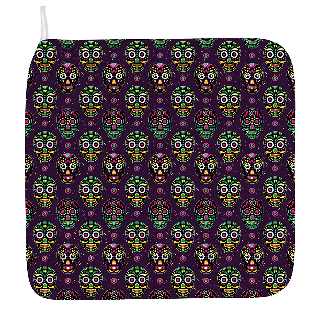 Day Of The Dead Sugar Skull Print Hand Towel