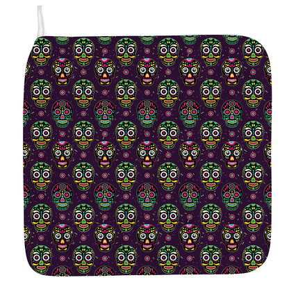 Day Of The Dead Sugar Skull Print Hand Towel