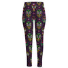 Day Of The Dead Sugar Skull Print High-Waisted Pocket Leggings