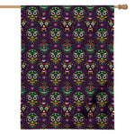 Day Of The Dead Sugar Skull Print House Flag