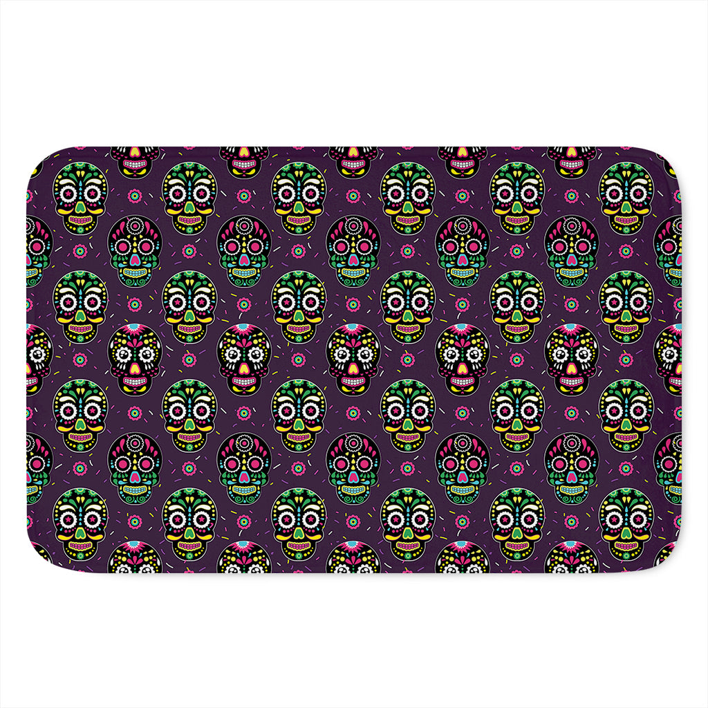 Day Of The Dead Sugar Skull Print Indoor Door Mat