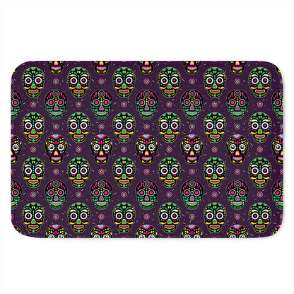 Day Of The Dead Sugar Skull Print Indoor Door Mat