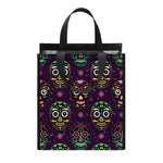 Day Of The Dead Sugar Skull Print Insulated Lunch Tote