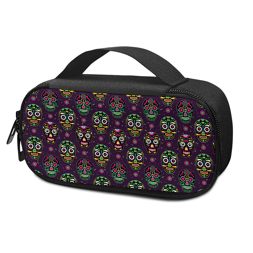 Day Of The Dead Sugar Skull Print Insulin Cooler Travel Case