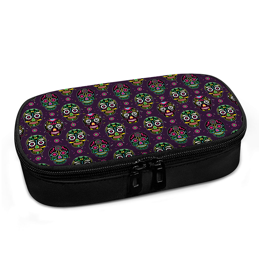 Day Of The Dead Sugar Skull Print Insulin Cooler Travel Case
