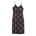 Day Of The Dead Sugar Skull Print Jersey Midi Cami Dress