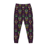 Day Of The Dead Sugar Skull Print Jogger Pants