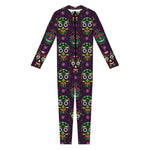 Day Of The Dead Sugar Skull Print Jumpsuit