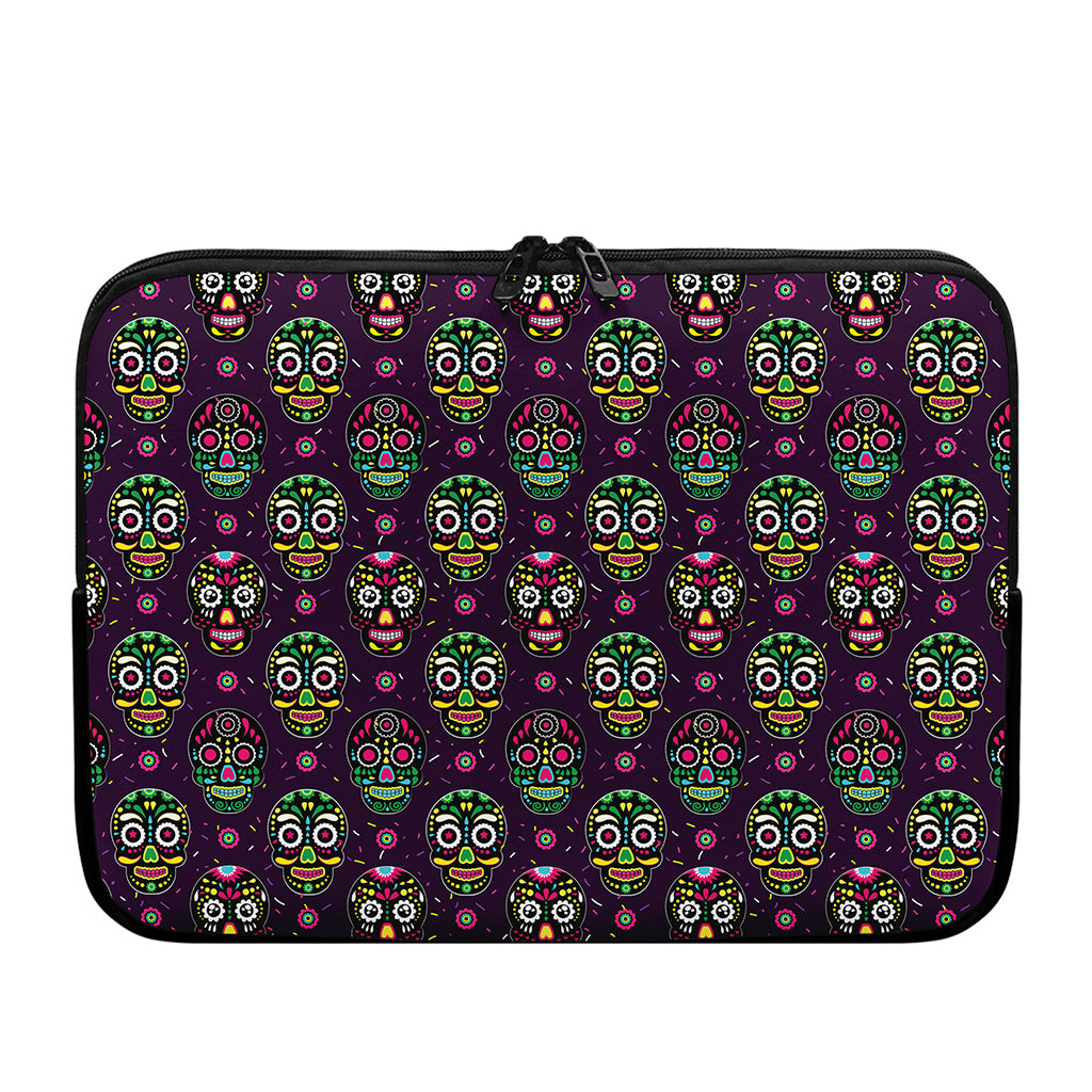 Day Of The Dead Sugar Skull Print Laptop Sleeve