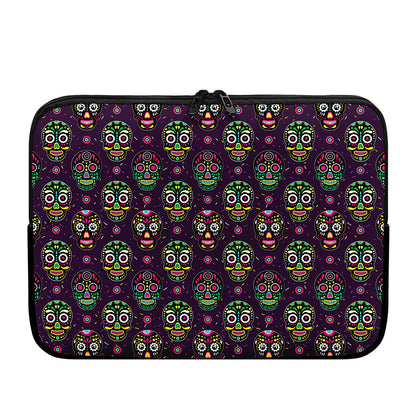 Day Of The Dead Sugar Skull Print Laptop Sleeve