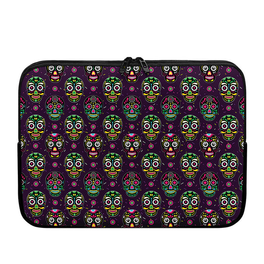 Day Of The Dead Sugar Skull Print Laptop Sleeve
