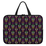 Day Of The Dead Sugar Skull Print Laptop Sleeve With Handle