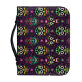 Day Of The Dead Sugar Skull Print Leather Bible Cover