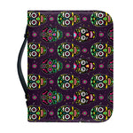 Day Of The Dead Sugar Skull Print Leather Bible Cover