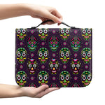 Day Of The Dead Sugar Skull Print Leather Bible Cover