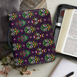 Day Of The Dead Sugar Skull Print Leather Bible Cover