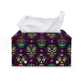 Day Of The Dead Sugar Skull Print Leather Tissue Box Cover