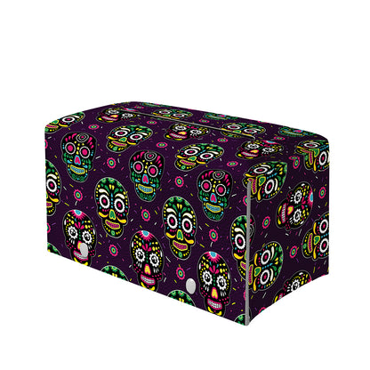 Day Of The Dead Sugar Skull Print Leather Tissue Box Cover