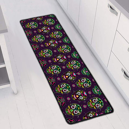 Day Of The Dead Sugar Skull Print Long Kitchen Mat