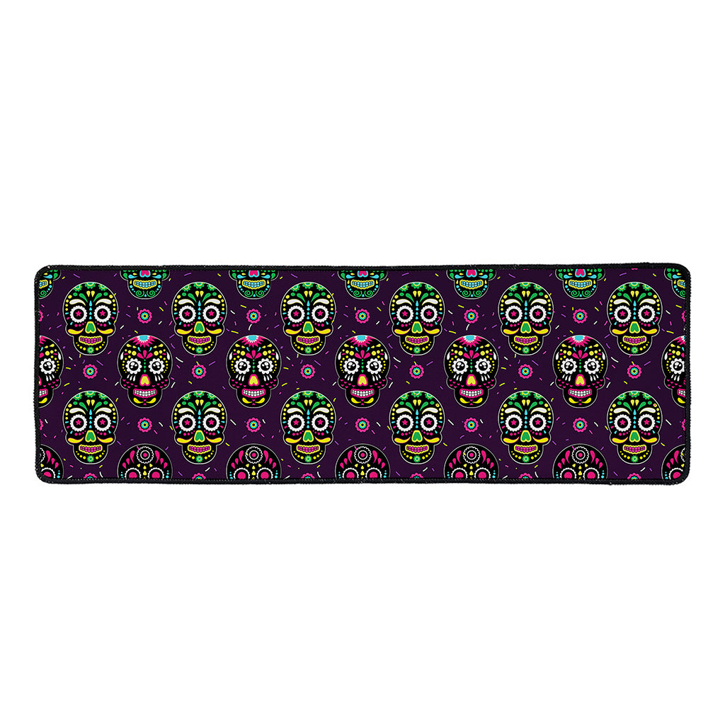 Day Of The Dead Sugar Skull Print Long Kitchen Mat