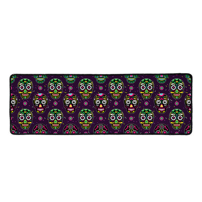 Day Of The Dead Sugar Skull Print Long Kitchen Mat