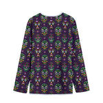 Day Of The Dead Sugar Skull Print Long Sleeve Short Coat