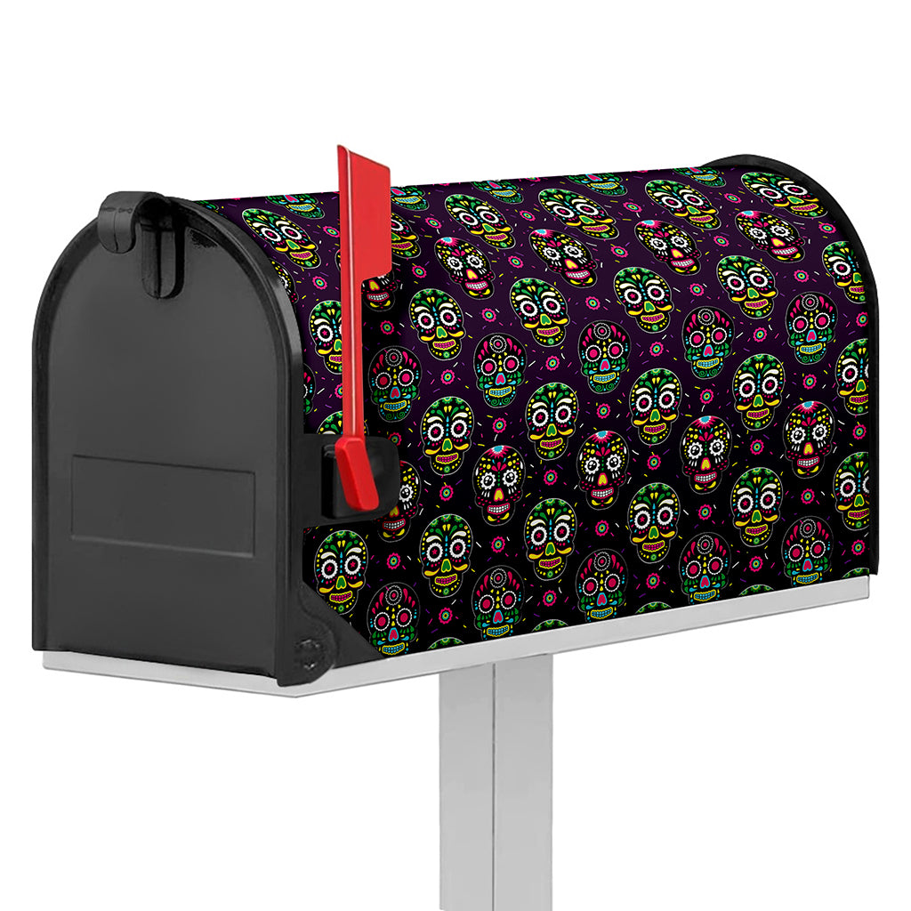 Day Of The Dead Sugar Skull Print Mailbox Cover