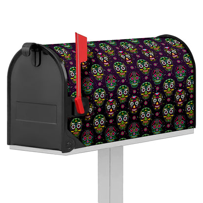 Day Of The Dead Sugar Skull Print Mailbox Cover