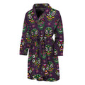 Day Of The Dead Sugar Skull Print Men's Bathrobe