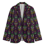 Day Of The Dead Sugar Skull Print Men's Blazer