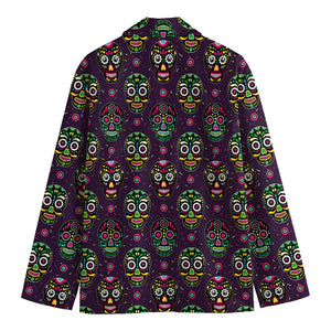 Day Of The Dead Sugar Skull Print Men's Blazer