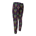 Day Of The Dead Sugar Skull Print Men's Compression Pants