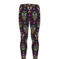 Day Of The Dead Sugar Skull Print Men's Leggings