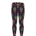 Day Of The Dead Sugar Skull Print Men's leggings