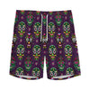 Day Of The Dead Sugar Skull Print Men's Sports Shorts