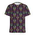 Day Of The Dead Sugar Skull Print Men's Athletic T-Shirt