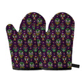 Day Of The Dead Sugar Skull Print Oven Mitts