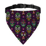 Day Of The Dead Sugar Skull Print Over The Collar Dog Bandana